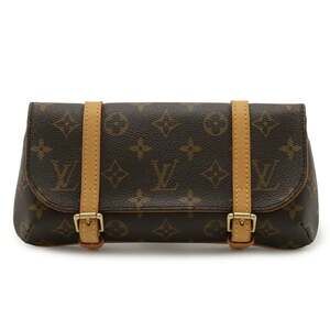 LOUIS VUITTON Authentic Brown Monogram Pochette Clutch Bag